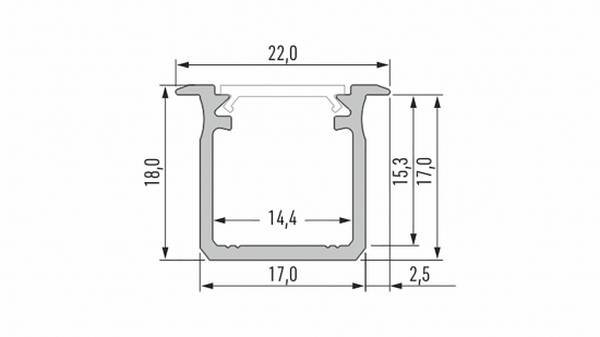 5b2fb4de4b1873e041cebf8edbd9 Profil LED wpuszczany typ G biały lakierowany 2 m