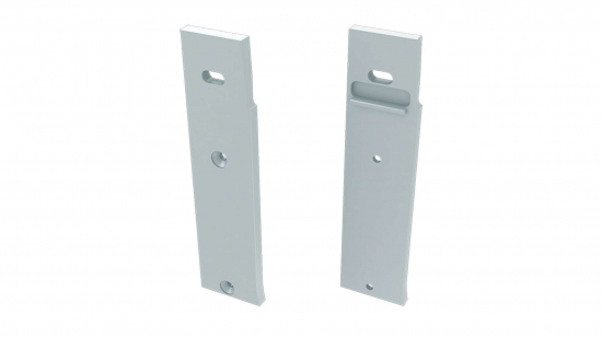 Zaślepka ALU do profilu FLARO biała prawa flat z otworem