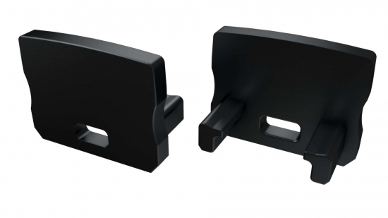 Zaślepka do profilu typ A HIGH czarna z otworem