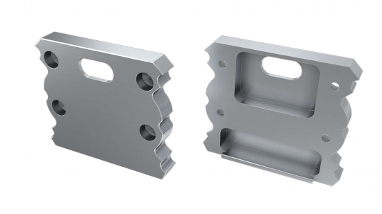 Zaślepka ALU do profilu TALIA srebrna z otworem