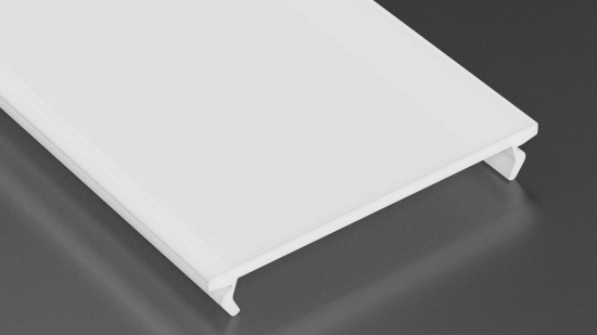 Klosz WIDE PVC mleczny 2 m