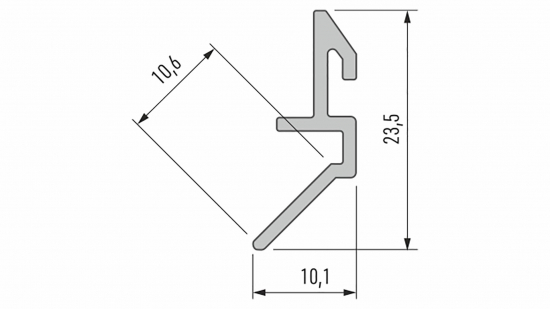 Profil montażowy Fari srebrny anodowany 1 m