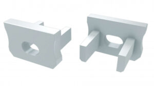 Zaślepka ALU do profilu typ X biała z otworem