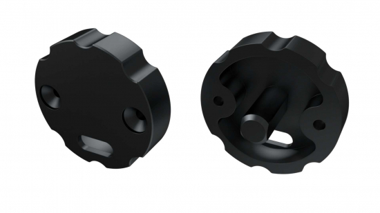 Zaślepka ALU do profilu typ COSMO czarna regulacyjna z otworem