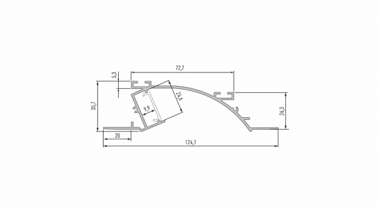 8d4f4f3b194c5e7962830e8623ef Profil LED sufitowy TOPO srebrny anodowany 2 m