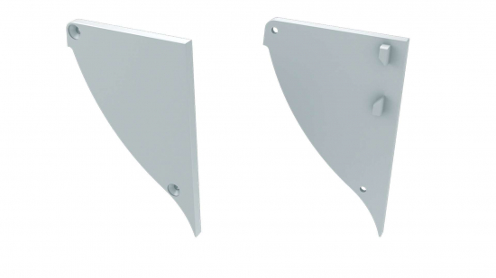 Zaślepka ALU do profilu CONVA biała lewa