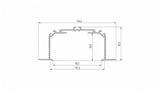 98a3e9cd8467da91012349dbfe5f Profil montażowy Largo M3 srebrny anodowany 1 m