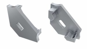 Zaślepka do profilu typ C szara z otworem