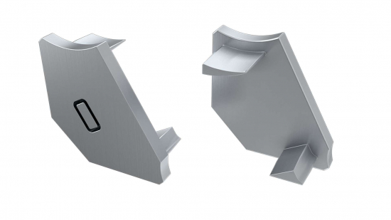 Zaślepka do profilu typ H szara prawa