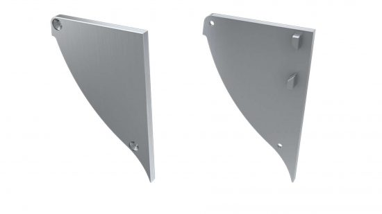 Zaślepka ALU do profilu CONVA srebrna prawa