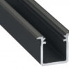 Profil LED wpuszczany typ G czarny anodowany 2 m