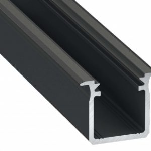 Profil LED wpuszczany typ G czarny anodowany 2 m