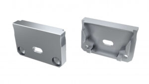 Zaślepka ALU do profilu SILEDA srebrna z otworem