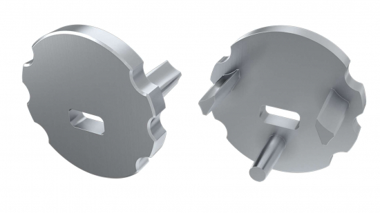 bbc25b56e7a3f466ef7363ca7256 Zaślepka do profilu typ MICO szara z otworem