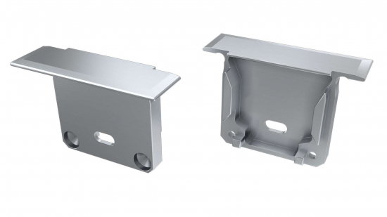 Zaślepka ALU do profilu inDILEDA srebrna z otworem