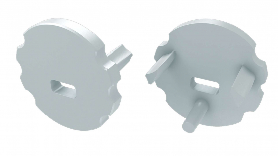 Zaślepka do profilu typ MICO biała z otworem