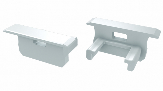 Zaślepka do profilu typ B biała z otworem