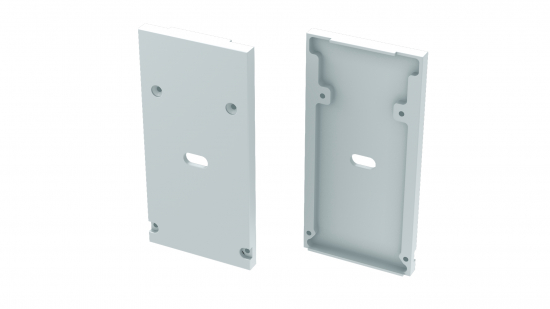 Zaślepka ALU do profili DULIO biała z otworem