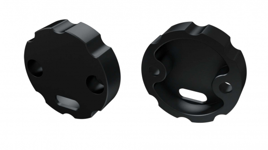 Zaślepka ALU do profilu typ COSMO czarna z otworem