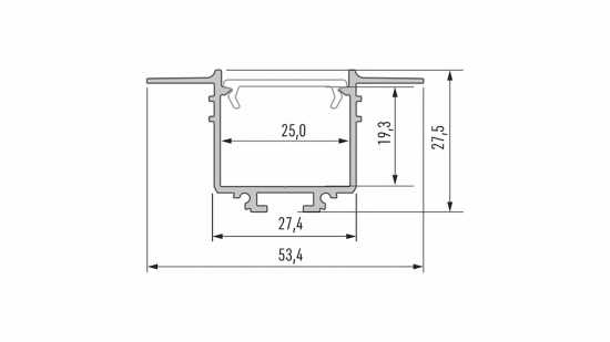 dba0270907e599f7b1f0248defe5 Profil LED wpuszczany SUBLI biały lakierowany 2 m