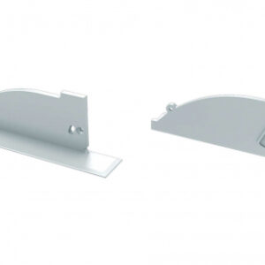 Zaślepka ALU do profilu TOPO biała z otworem lewa