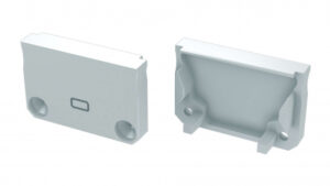 Zaślepka do profilu SILEDA biała z otworem