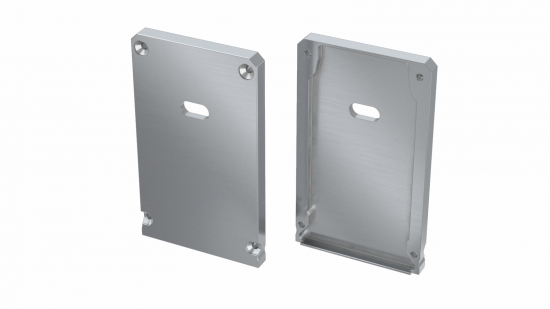 Zaślepka ALU do profili CLARO srebrna z otworem