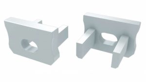 Zaślepka do profilu typ X biała z otworem