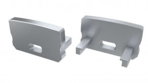 Zaślepka do profilu typ D szara z otworem