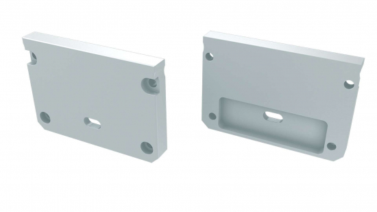 Zaślepka ALU do profilu ILEDO biała z otworem