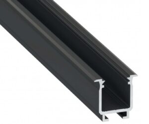 Profil LED wpuszczany typ W czarny anod. 1 m