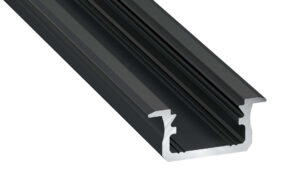 Profil LED wpuszczany typ B czarny anodowany 1 m