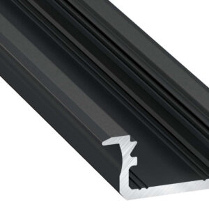 Profil LED wpuszczany typ B czarny anodowany 1 m