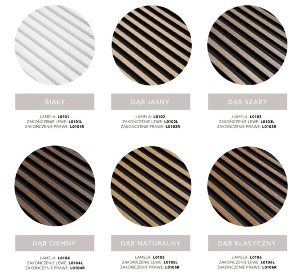 95188116_7 Lamel ścienny Stretto Dąb Naturalny L0105 Mardom