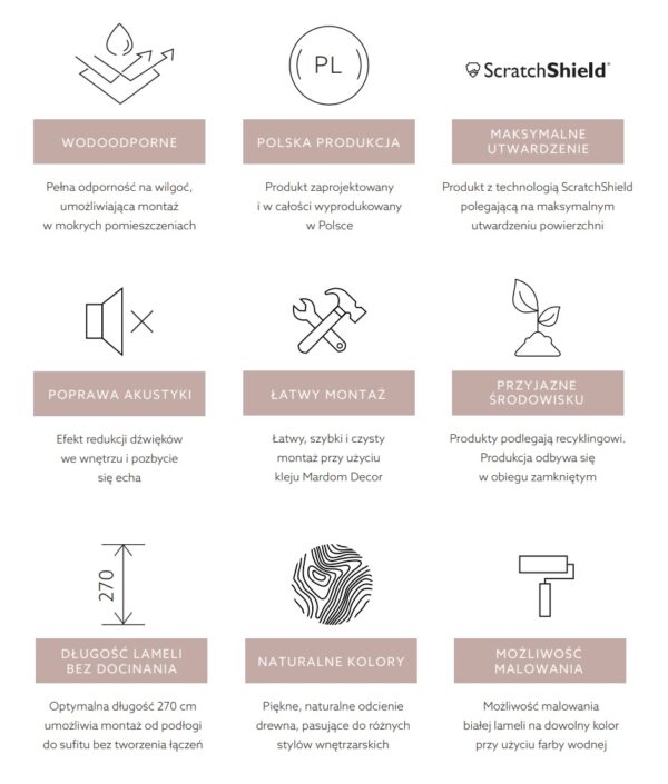 95210062_2 Lamel ścienny końcowy Dąb szary Lewy L0103L