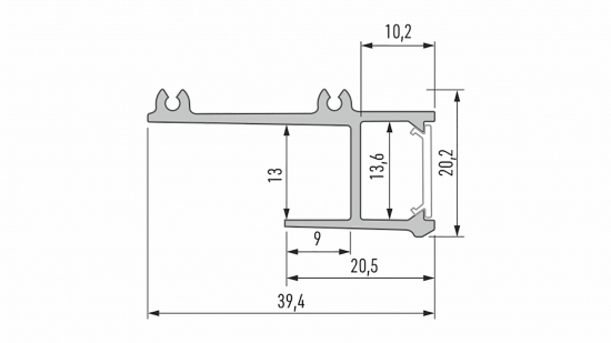 1f5393f79bfd9687ddd1b25f47ee Profil LED krawędziowy APA12 biały lakierowany 3 m