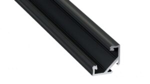 Profil LED typ C czarny 3 m - zestaw 10 sztuk