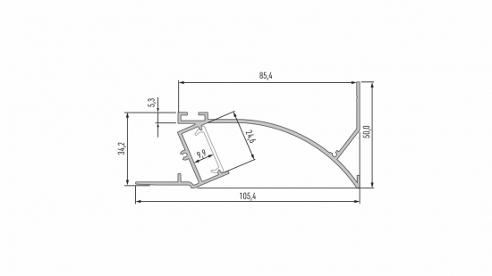 53a1736af9098c4945961c4a412c Profil LED sufitowy PERO biały lakierowany 3 m