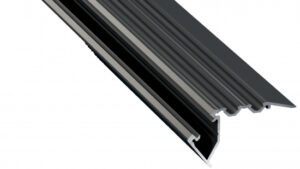 Profil LED schodowy SCALA czarny anodowany 3 m