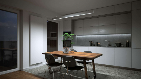 Profil LED nawierzchniowy CLARO srebrny anod. 3 m