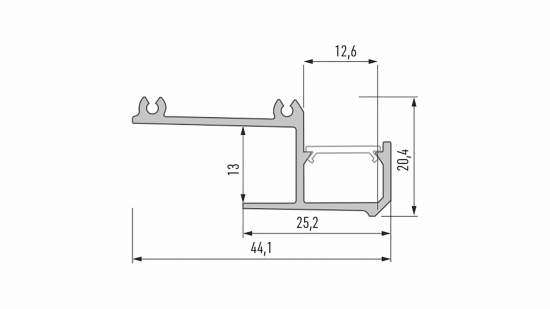 98da68bfaef9a48240b60065d689 Profil LED krawędziowy IPA12 biały lakierowany 3 m