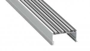 Profil LED szeroki wpuszcz. inLARGO srebrny anodowany 3 m