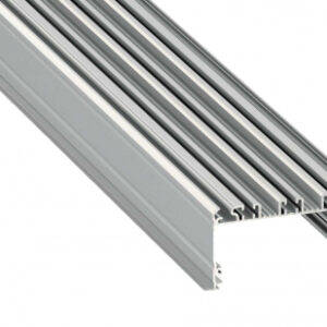 Profil LED szeroki wpuszcz. inLARGO srebrny anodowany 3 m