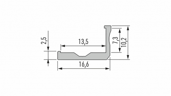 b6a0a25b68eea62dc360bbf7e8e9 Profil LED typ F biały 3 m - zestaw 10 sztuk