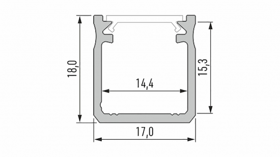 Profil LED typ Y czarny 3 m - zestaw 10 sztuk