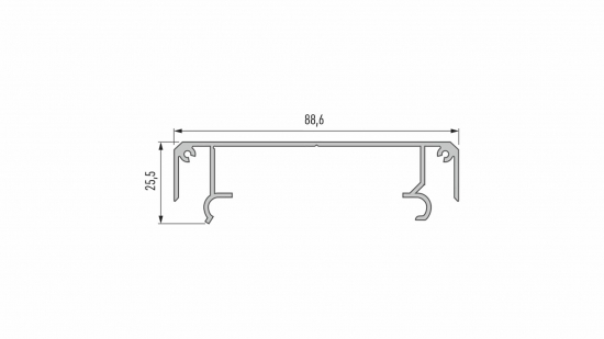 dfff00e1370de9bc435d641fef16 Profil montażowy Largo M1 srebrny anodowany 3 m