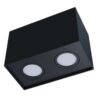305af6b37b62036916c5185937acb0da Halogen natynkowy podwójny 2xGU10 kwadrat Czarny