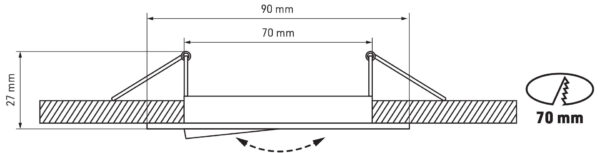 Oprawa halogenowa ruchoma GU10/MR16 okrągła Biała
