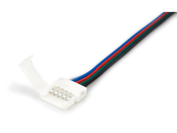 5c377085bfa13f3bcaa1a653a7c4c4d9 Złączka do taśm LED RGBW z przewodem klips-drabinka