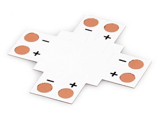 70e448ddf6c5ff3be23a3d2ee0548577 Złączka poczwórna typ X do taśm LED 10mm SMD5050